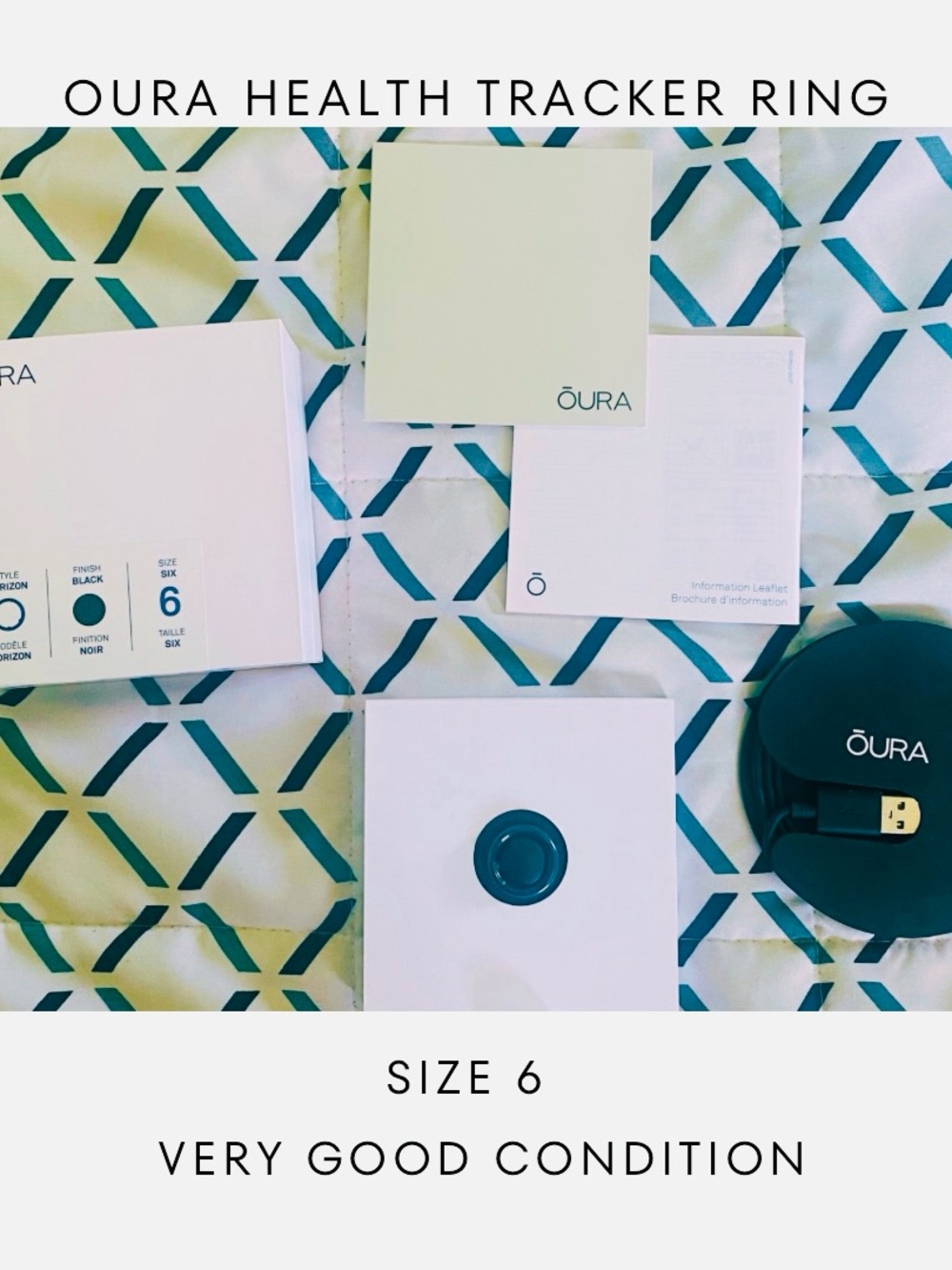 Oura Black Accessory Kit with White Boxes